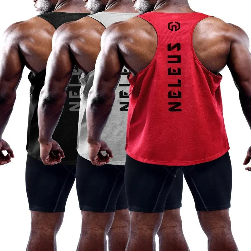 3 Pack Mens Dry Fit Y-Back Muscle Tank Top