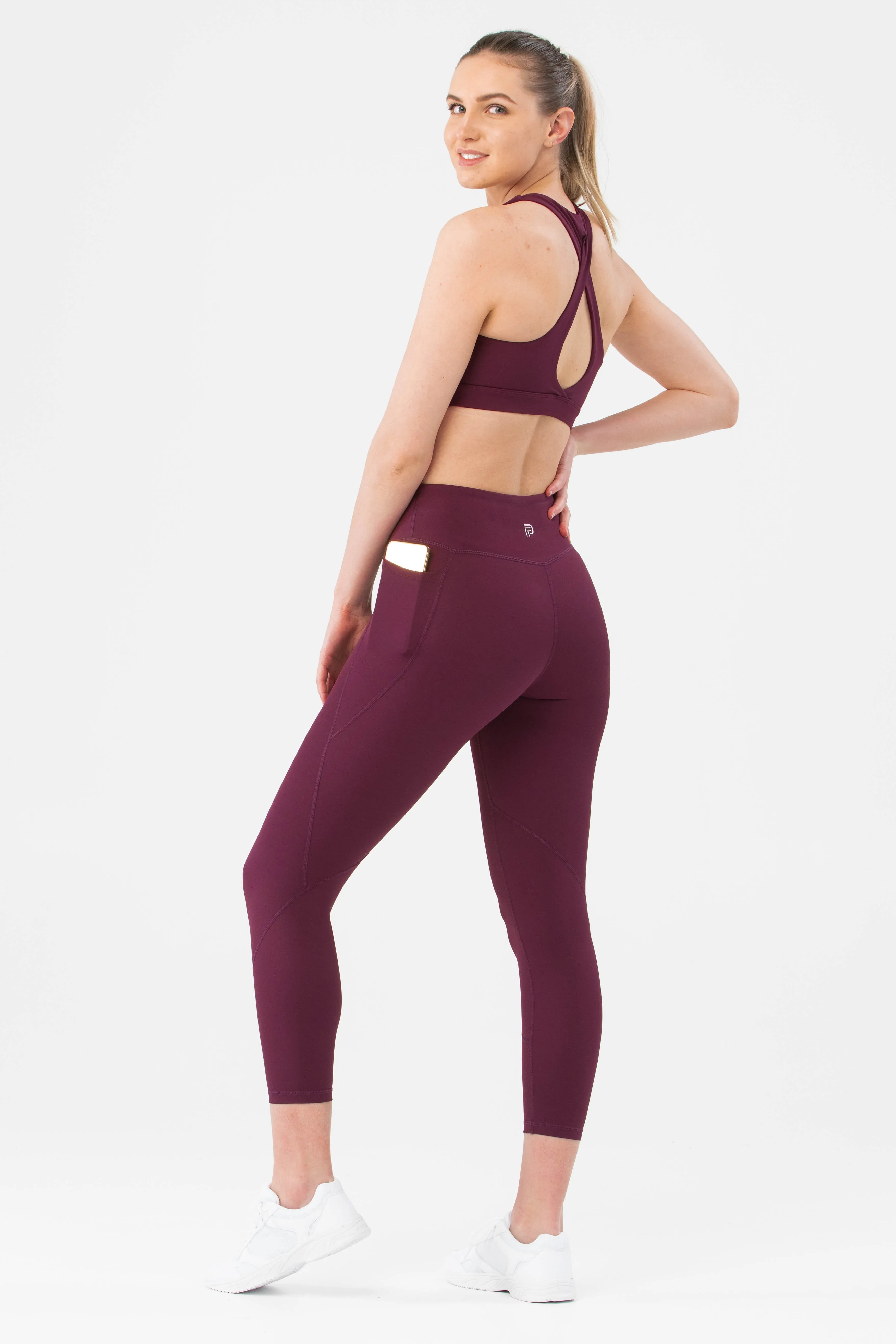 Accelerate Berry Pocket 7/8 Leggings