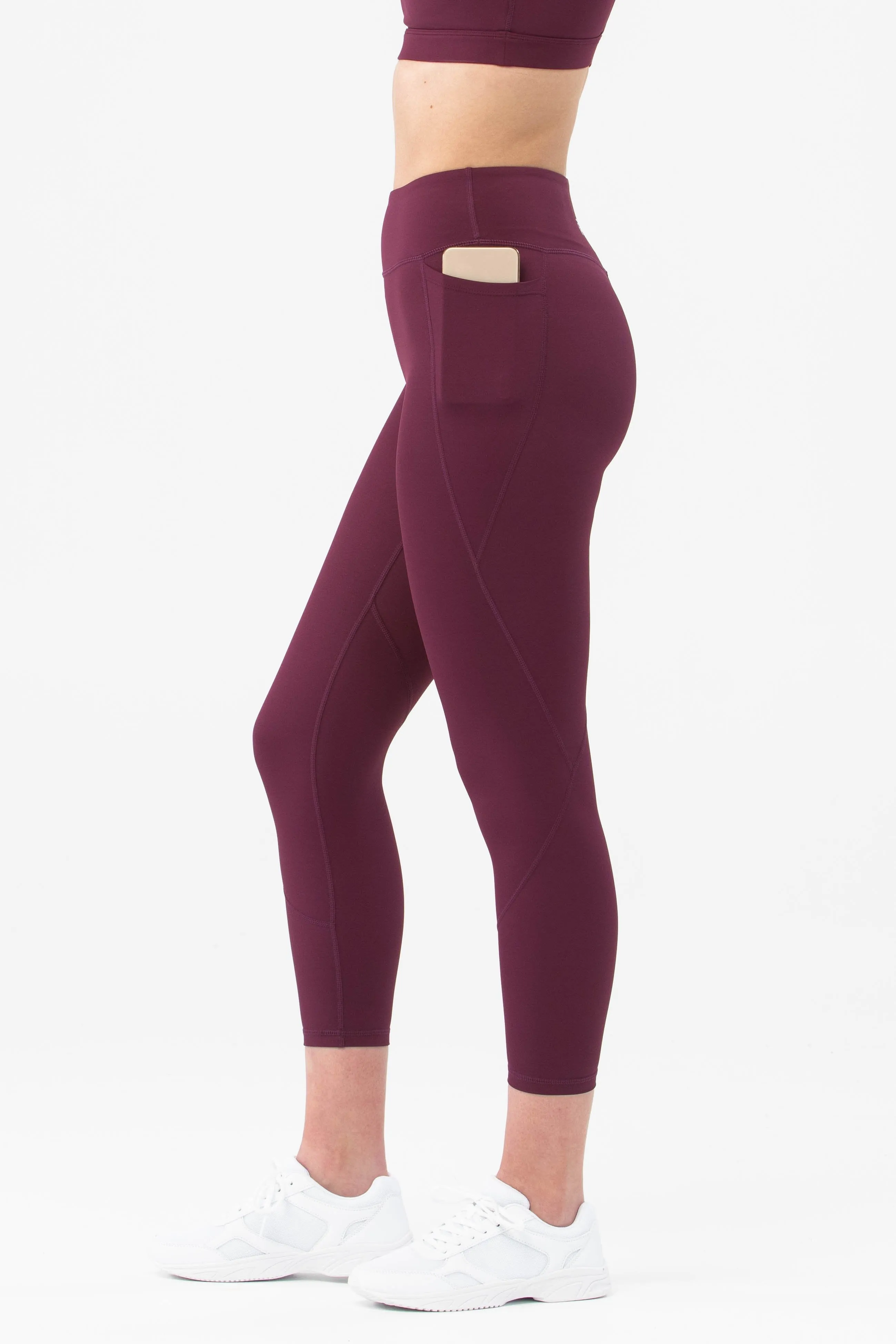 Accelerate Berry Pocket 7/8 Leggings