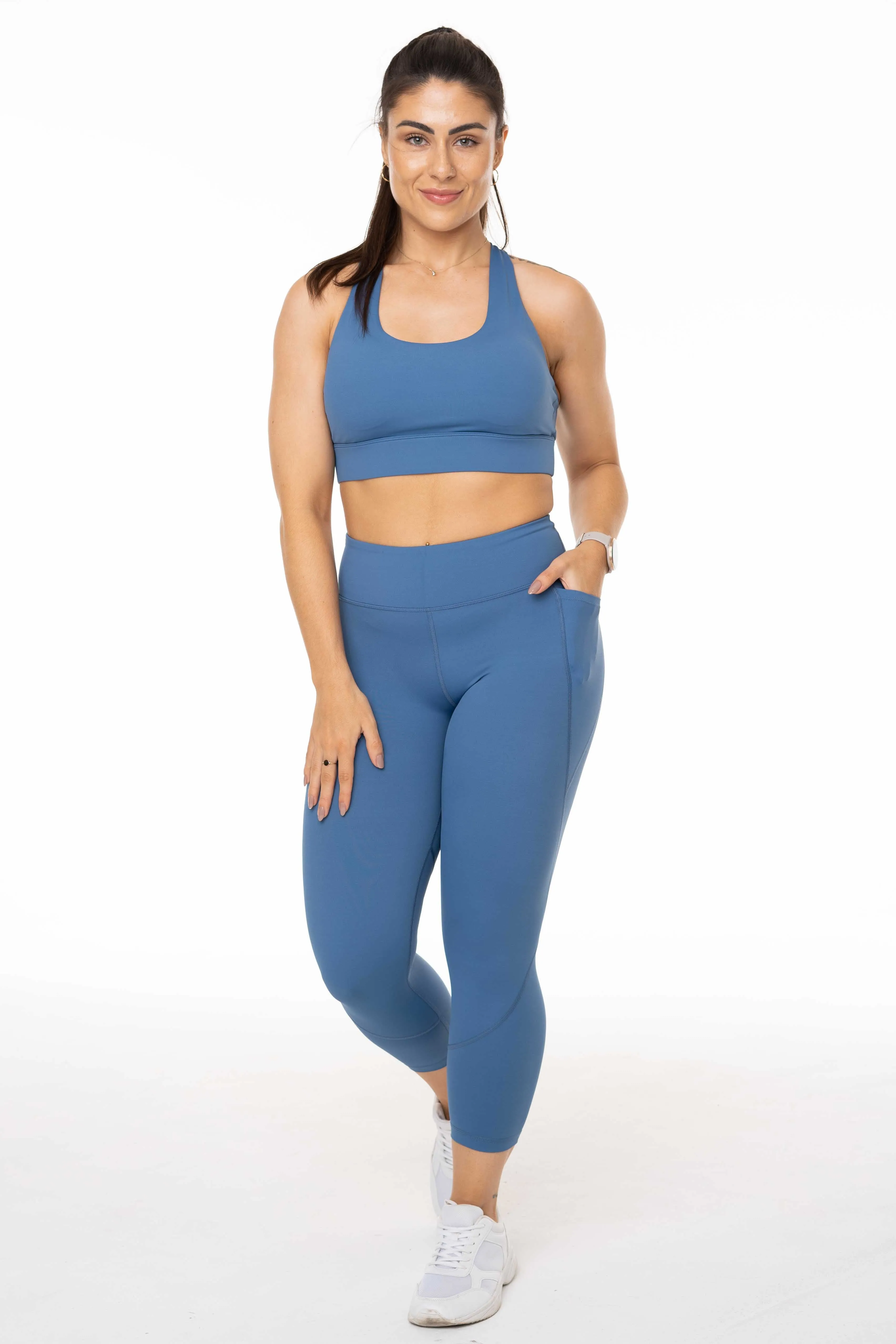 Accelerate Queen Blue Pocket 7/8 Leggings