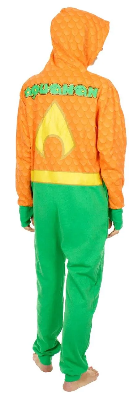 Aquaman Uniform Hooded One Piece Pajama