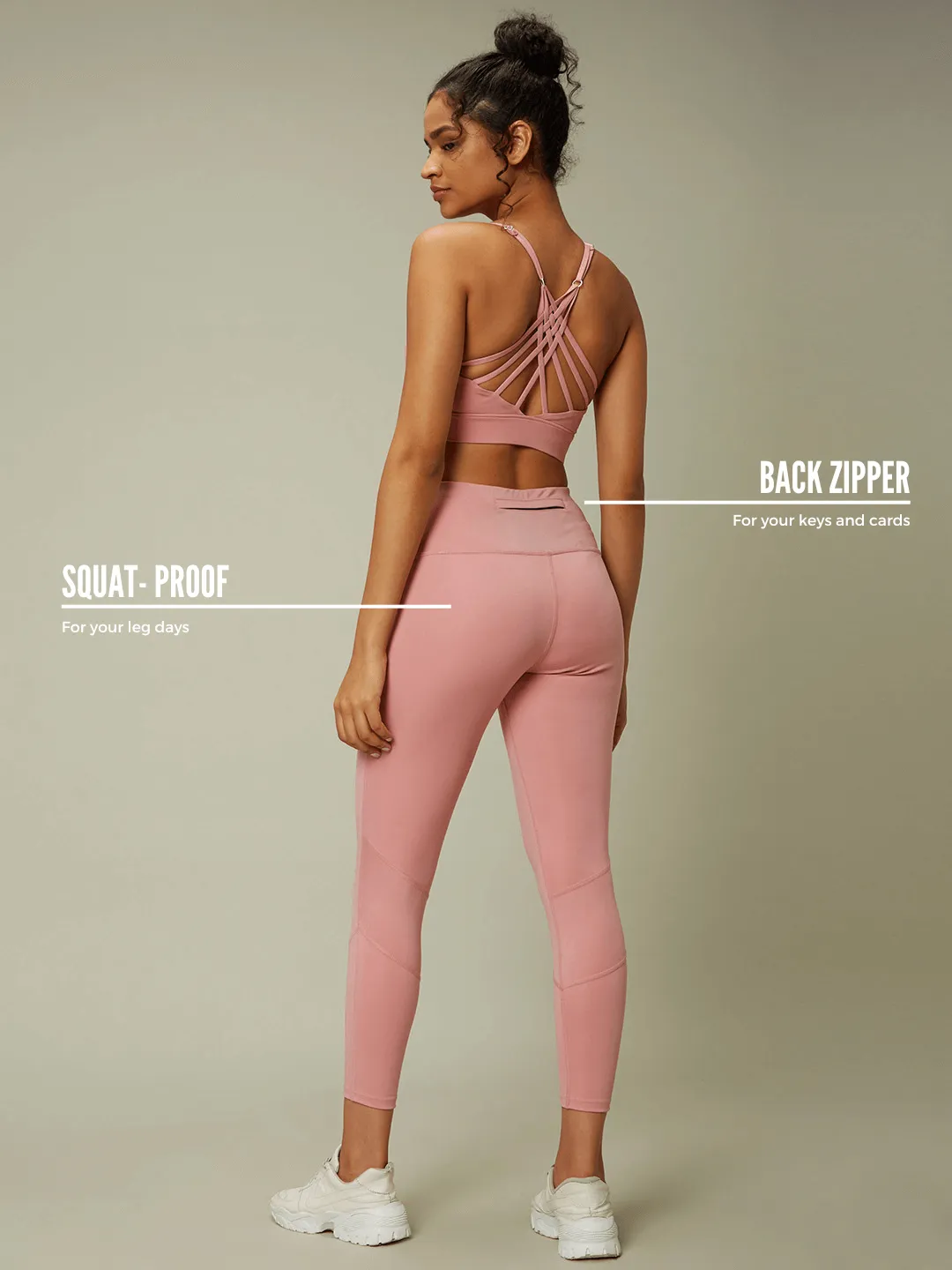 Ath Perform 7/8 High Waist Leggings Light Pink