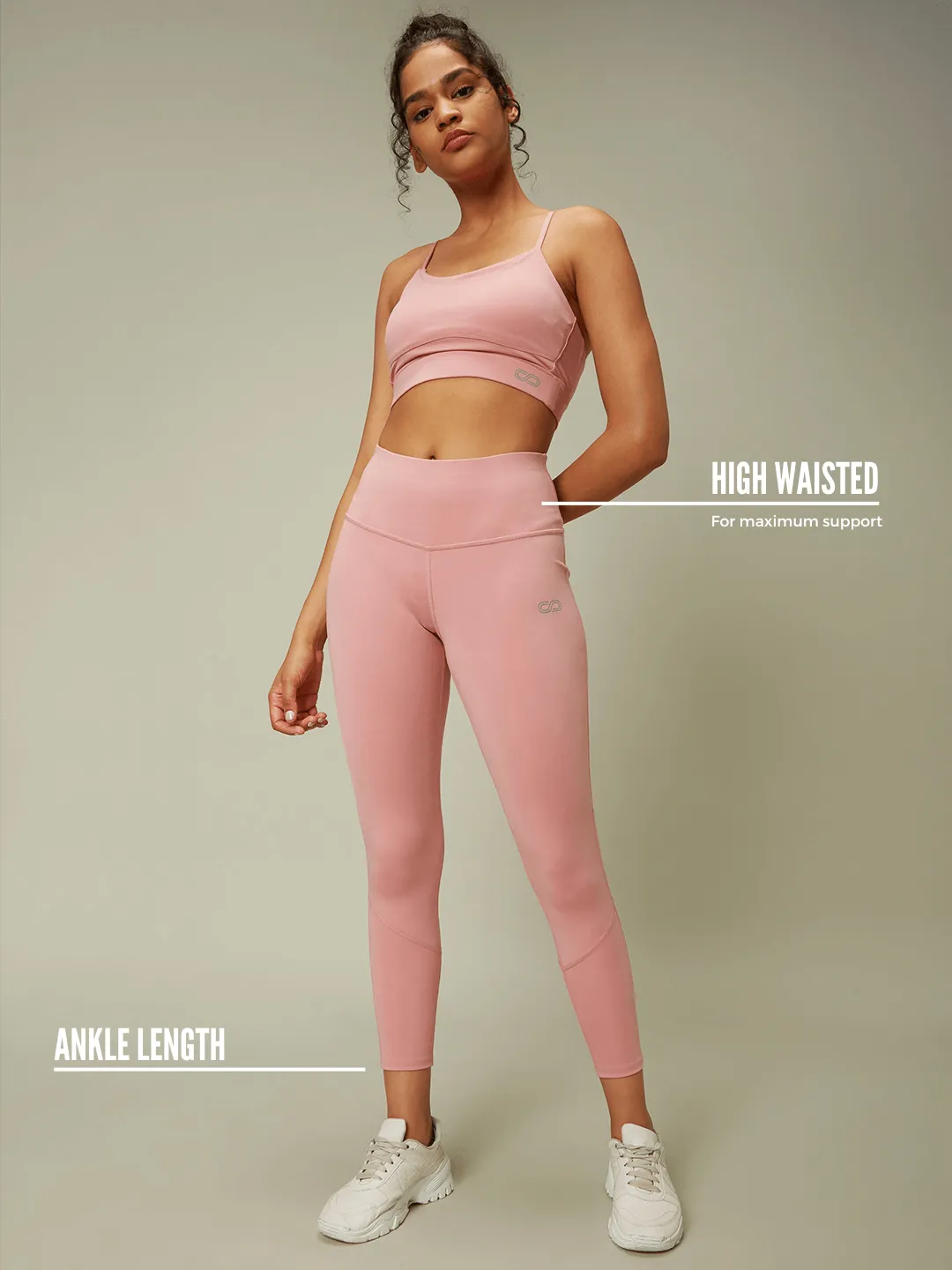 Ath Perform 7/8 High Waist Leggings Light Pink