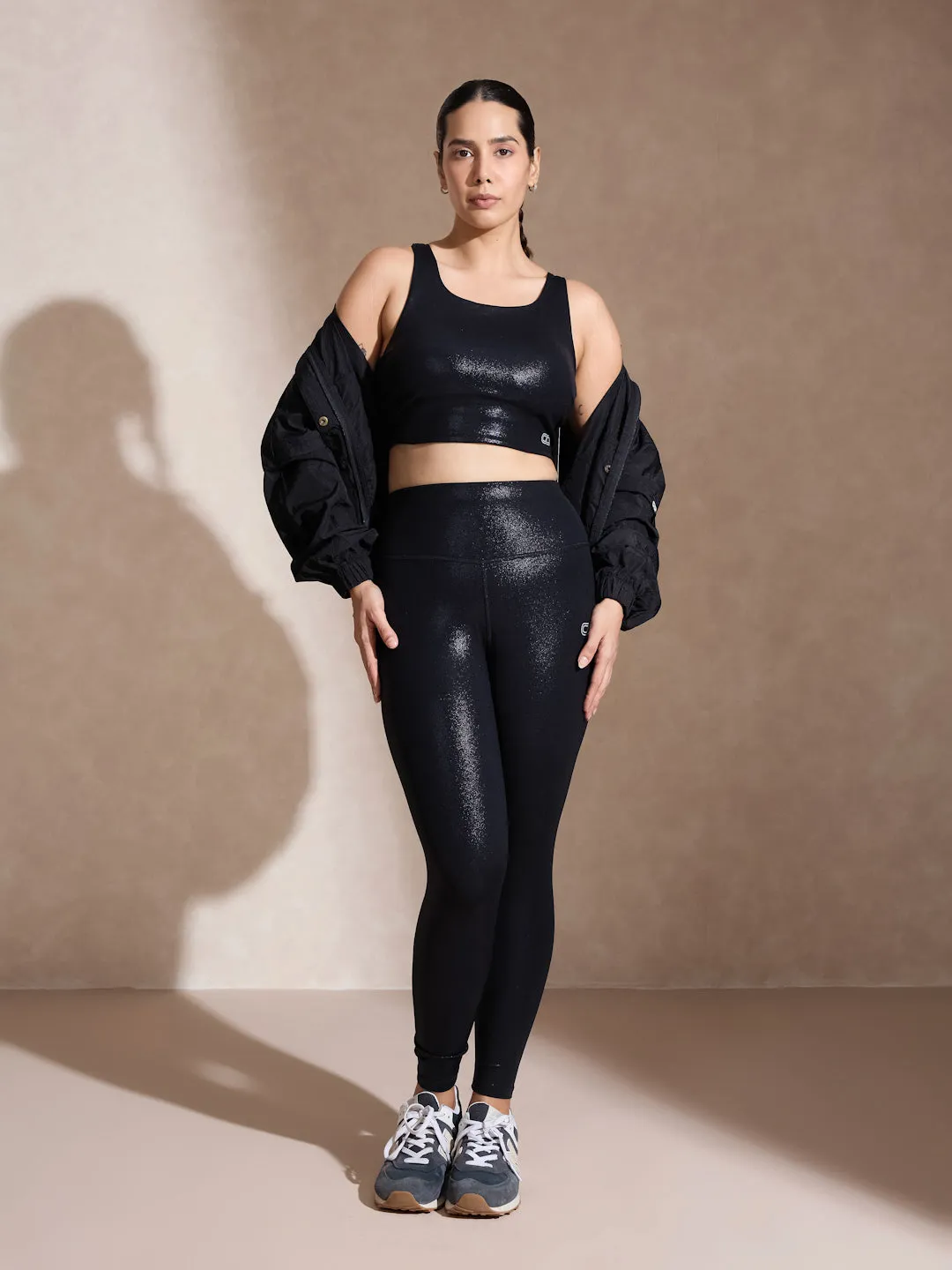 Ath Track Gloss Leggings Shiny Black