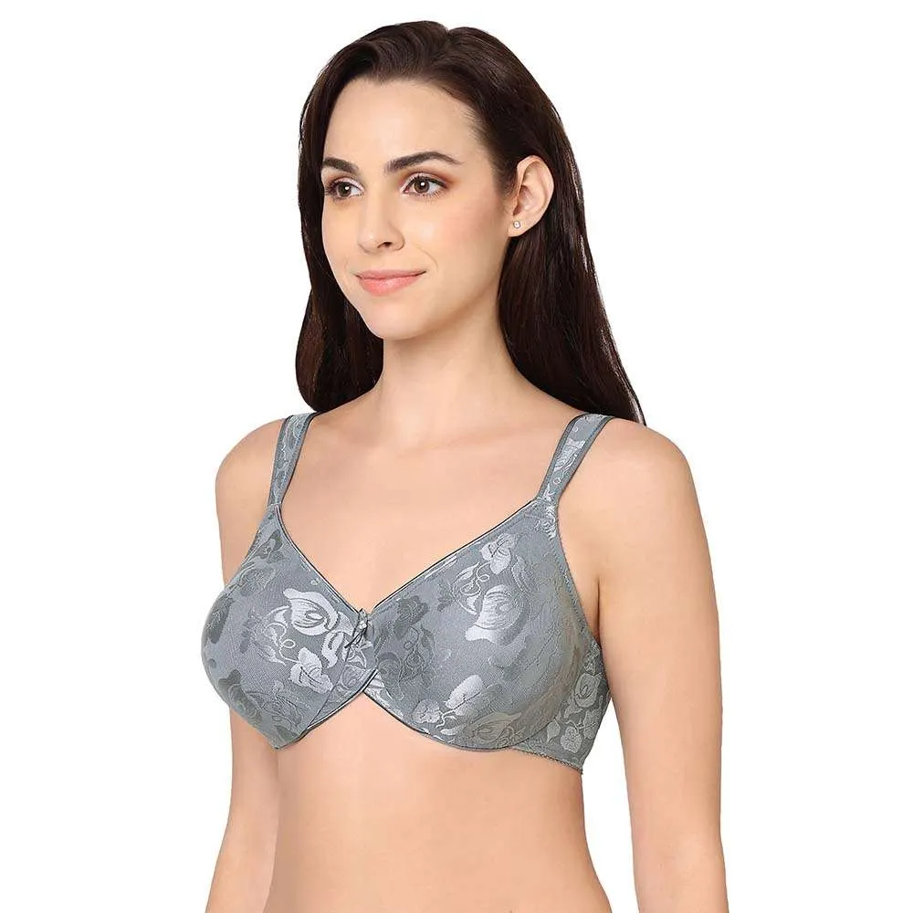 Awareness Non Padded Wired Full Coverage Full Support Plus Size Bra - Grey