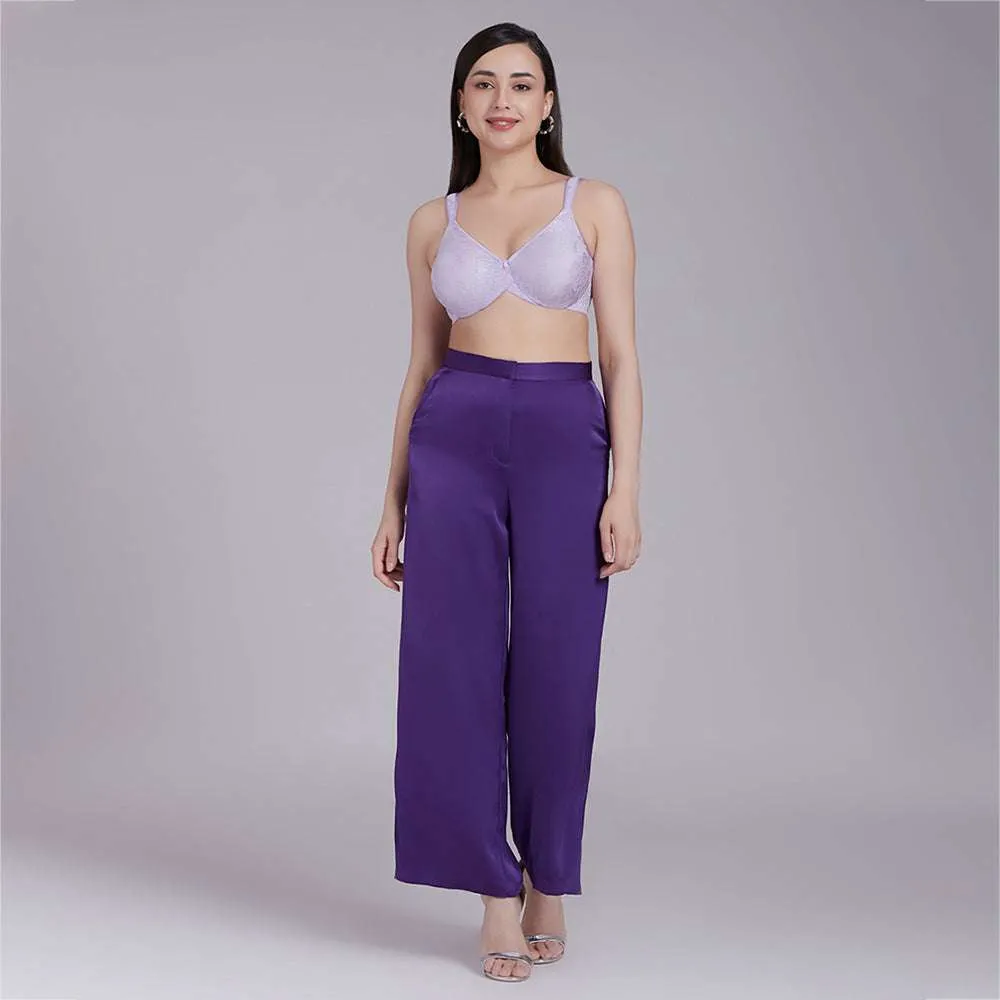 Awareness Non Padded Wired Full Coverage Full Support Plus Size Bra-Light Purple