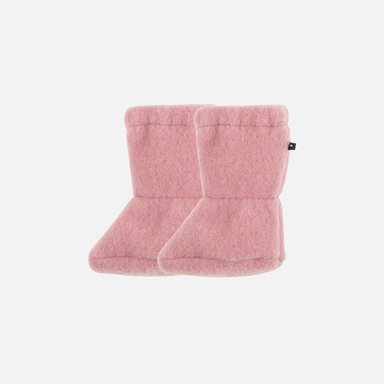 Baby Merino Wool Fleece Booties - Shadow Rose