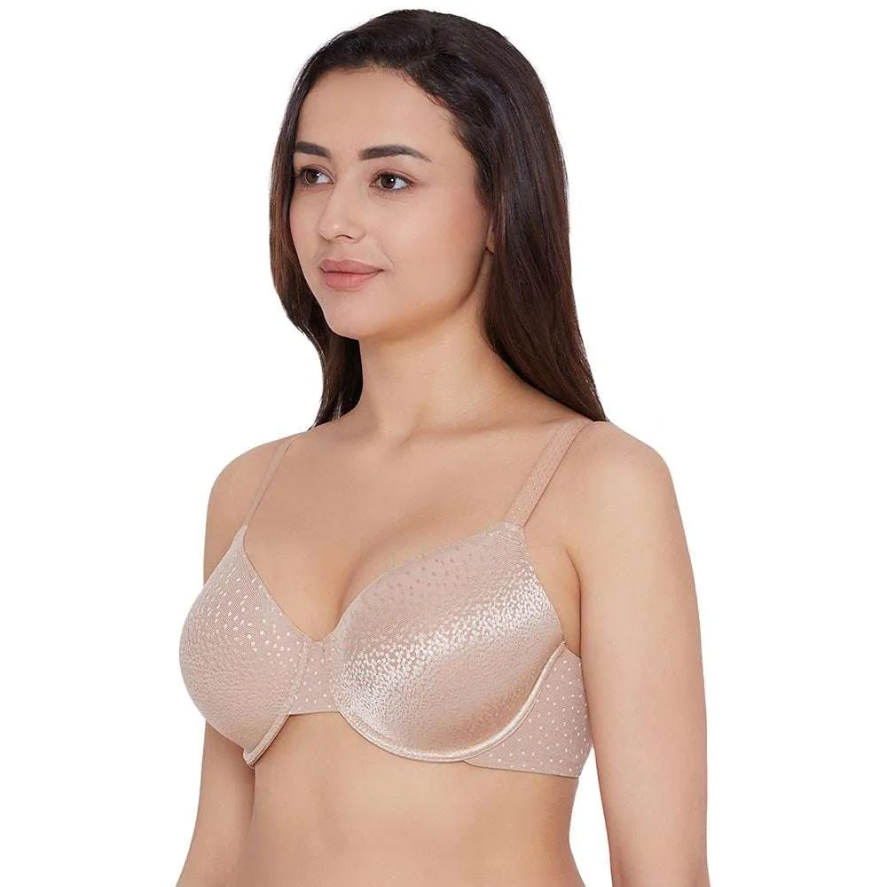 Back Appeal Contour Lightly Padded Wired Full Cup Everyday Wear Plus Size Full Support Bra - Beige