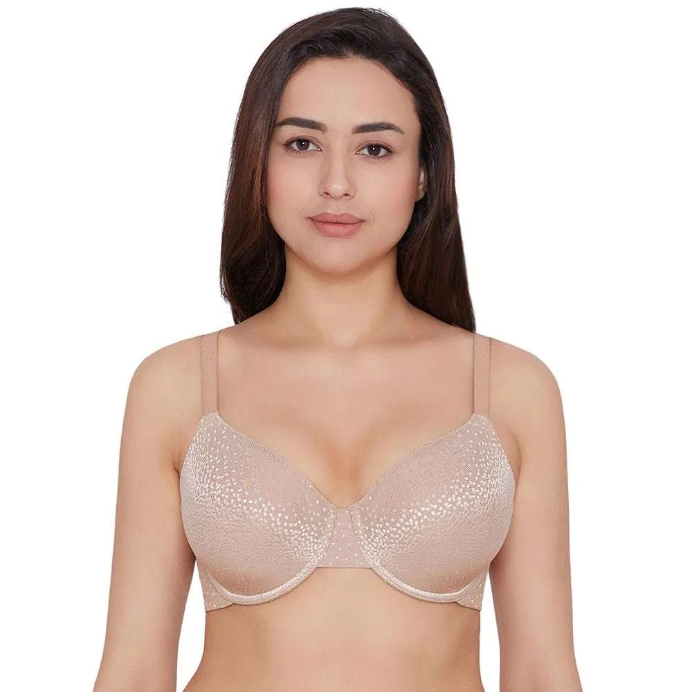 Back Appeal Contour Lightly Padded Wired Full Cup Everyday Wear Plus Size Full Support Bra - Beige