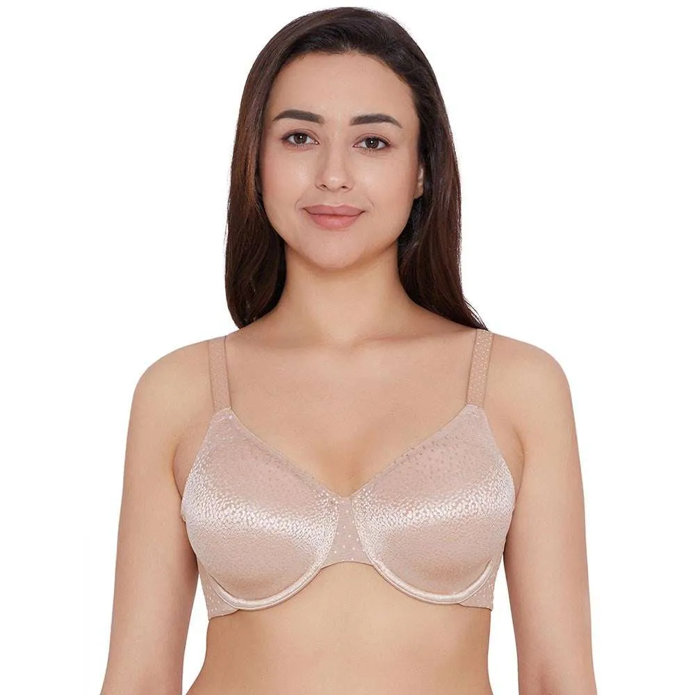 Back Appeal Non Padded Wired Full Cup Everyday Wear Plus Size Comfortable Full Support Bra - Beige