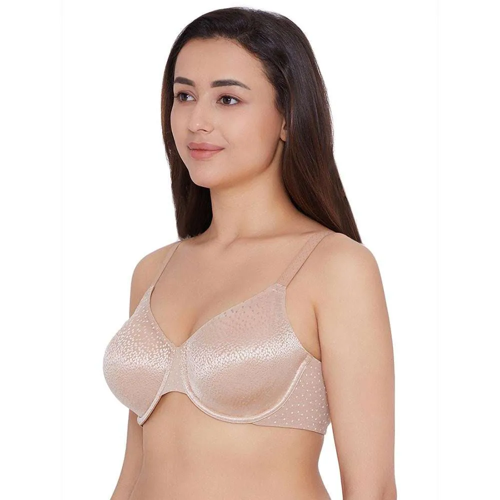 Back Appeal Non Padded Wired Full Cup Everyday Wear Plus Size Comfortable Full Support Bra - Beige