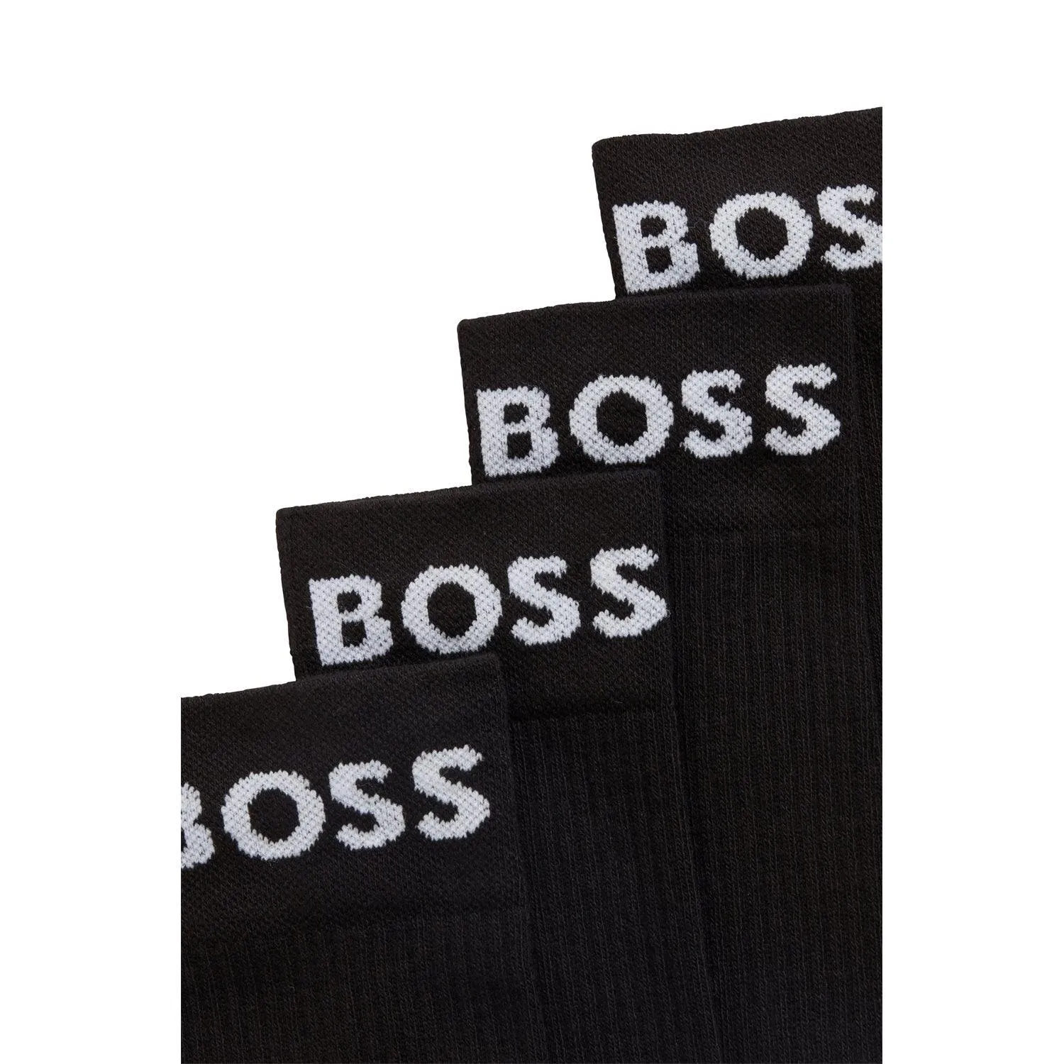 BOSS 2 Pack Quality Cotton Blend Sport Socks - Black