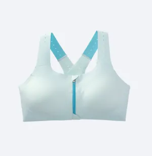 Brooks | Dare Zip Run Bra 2.0 | Women's | Ice Blue/Vivid Teal