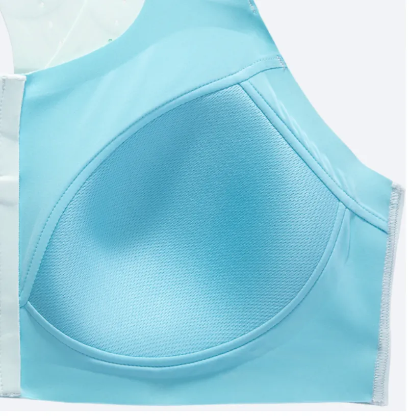 Brooks | Dare Zip Run Bra 2.0 | Women's | Ice Blue/Vivid Teal