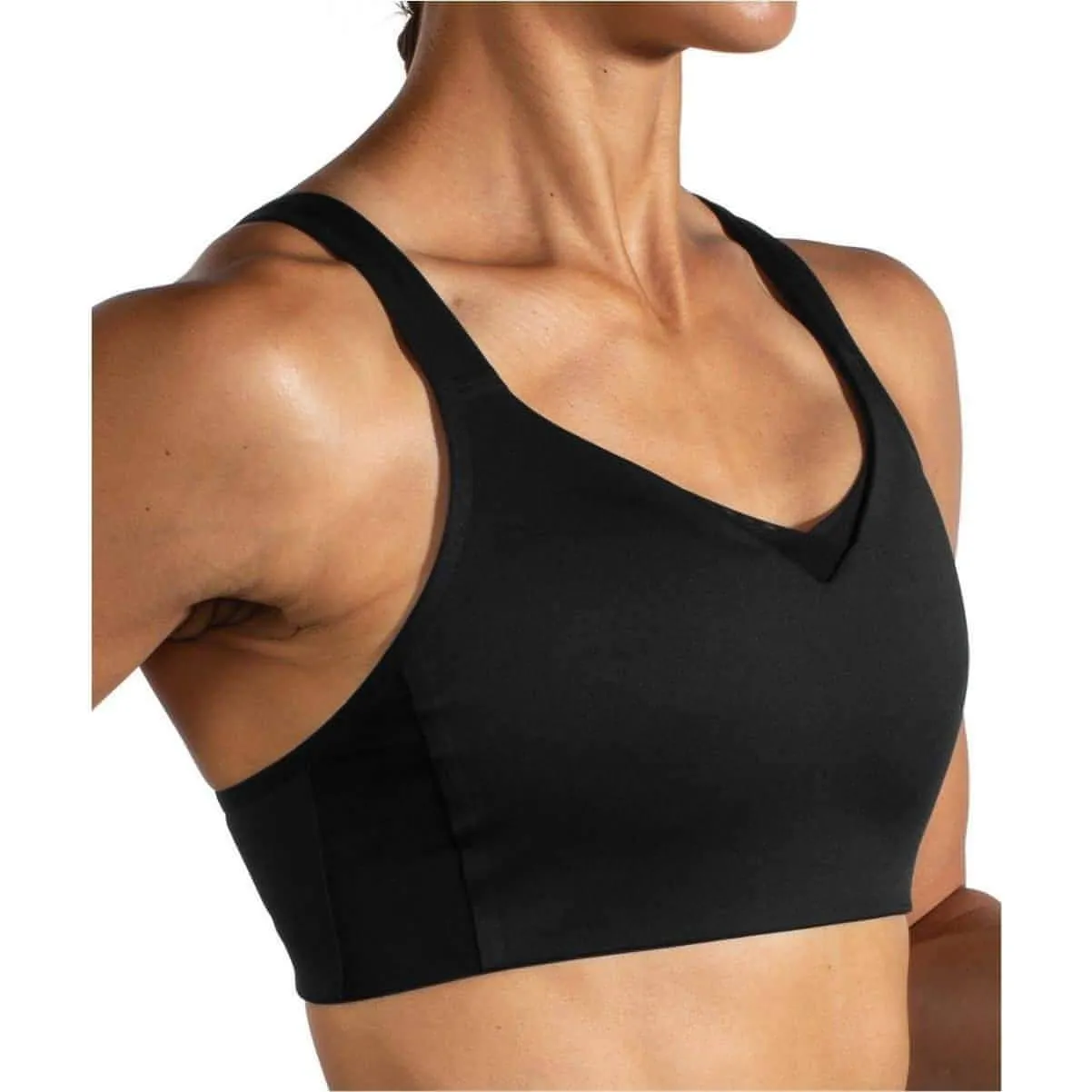 Brooks Drive Convertible Run Womens Sports Bra - Black