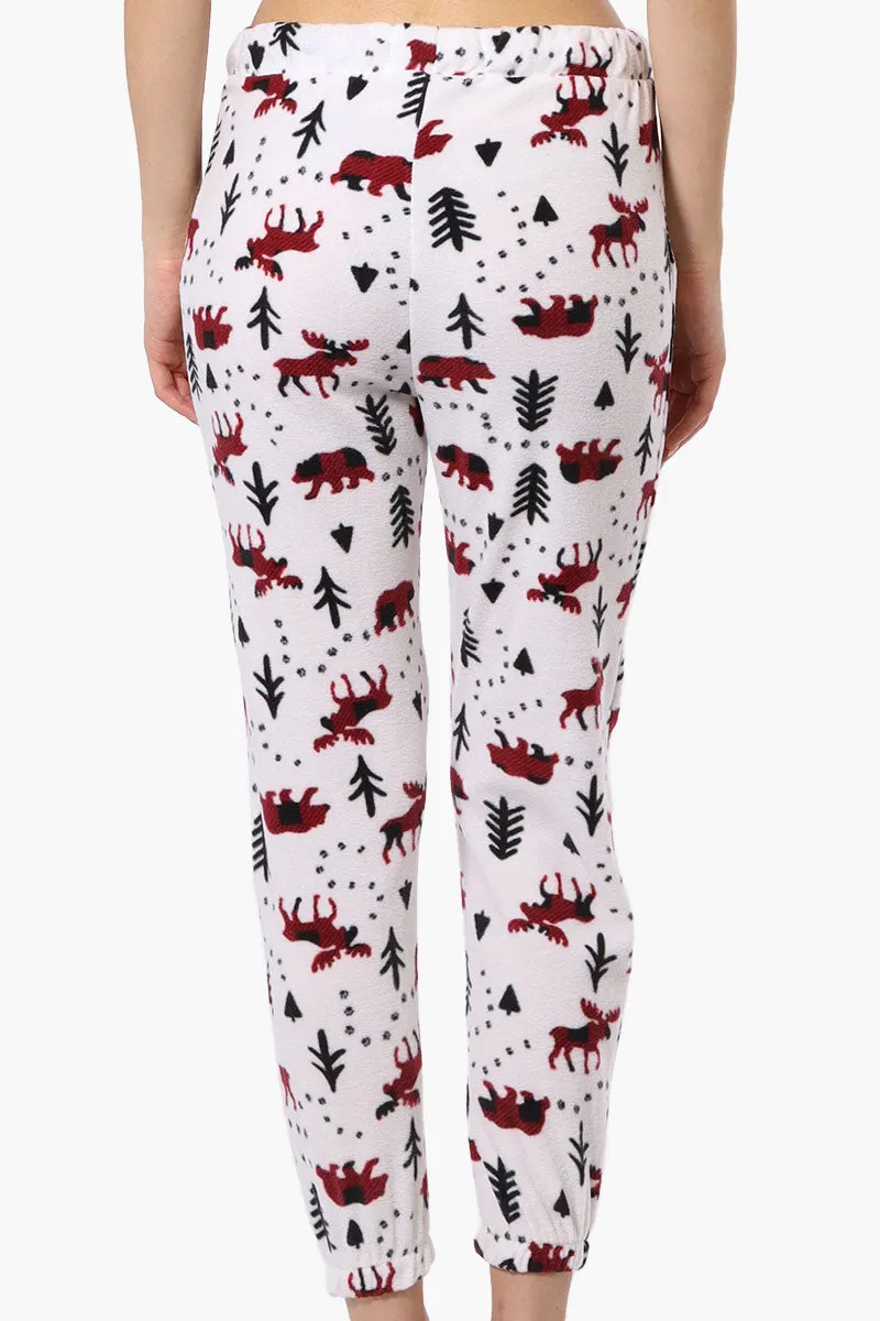 Canada Weather Gear Patterned Fleece Pajama Bottoms - Red