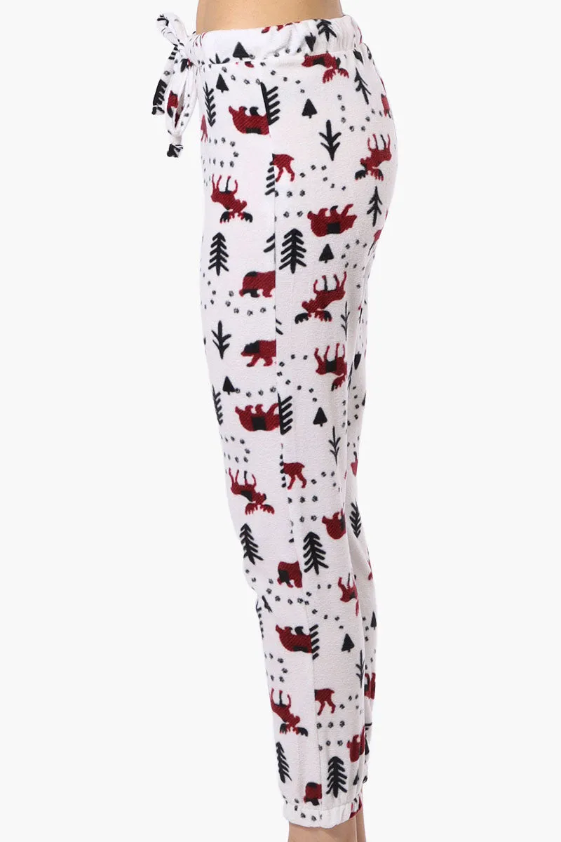 Canada Weather Gear Patterned Fleece Pajama Bottoms - Red