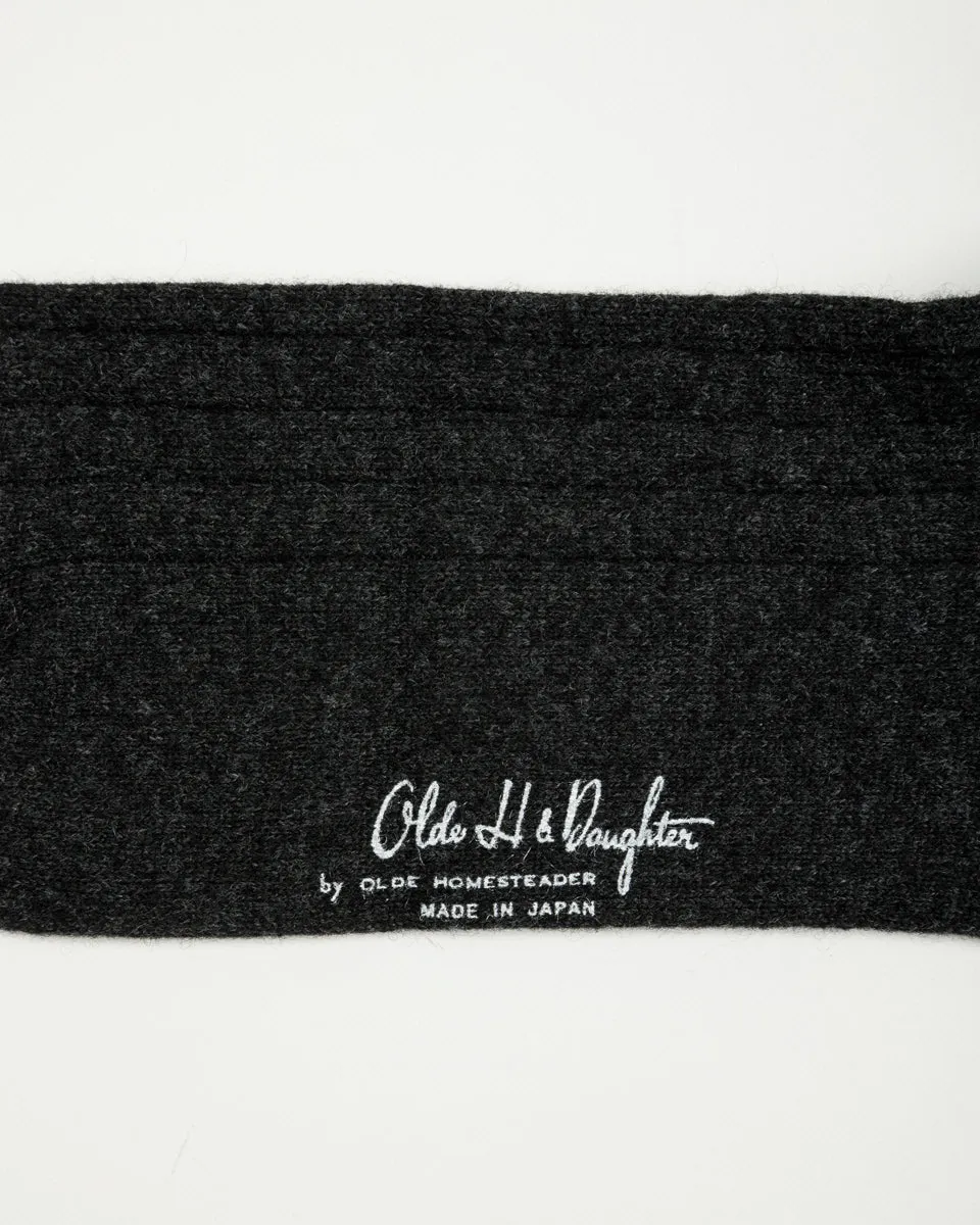 Cashmere Rib Socks - Black