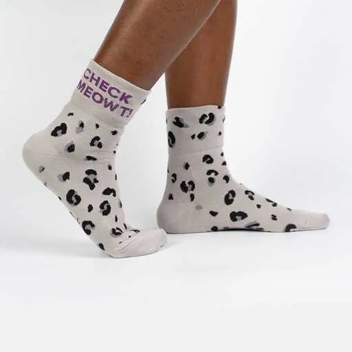 Check Meowt Cuff Socks