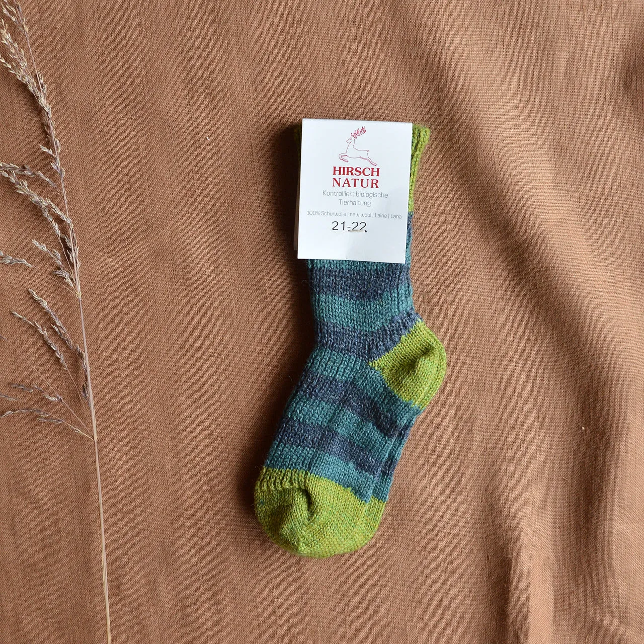 Child's Chunky Striped Organic Wool Socks