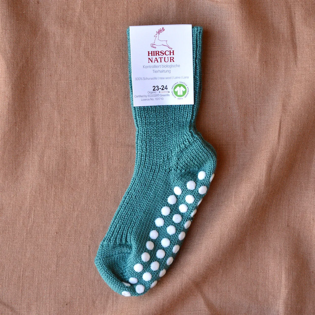 Child's Grippy Organic Wool Socks