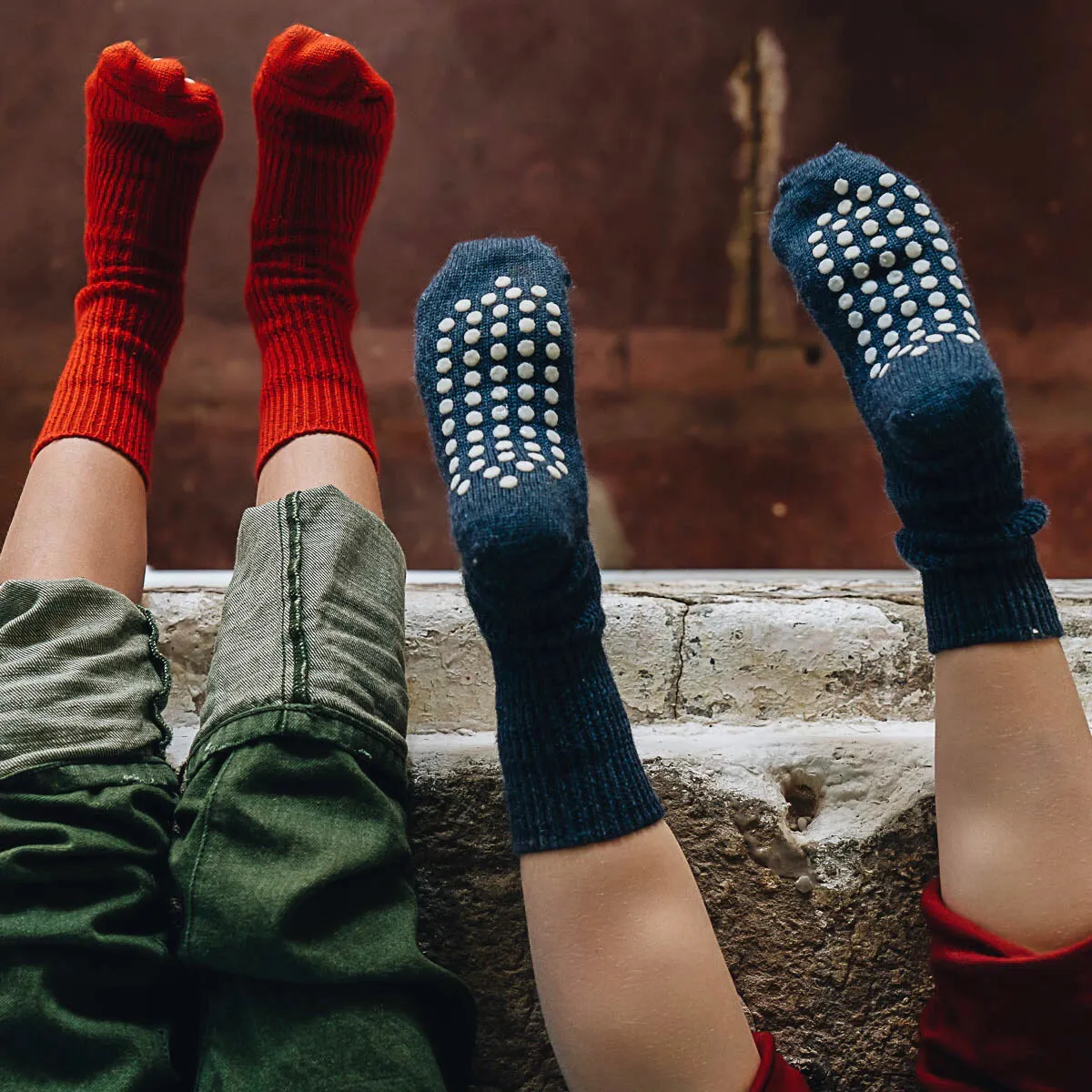 Child's Grippy Organic Wool Socks