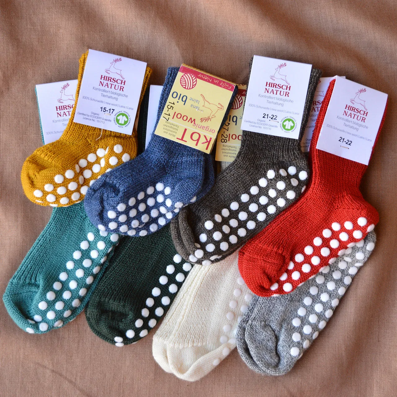 Child's Grippy Organic Wool Socks