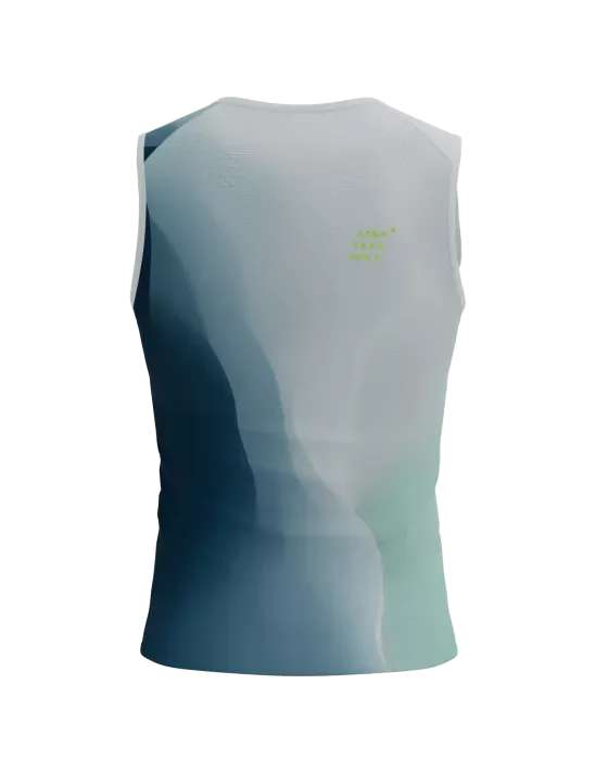 Compressport Men's Performance Tank - Niagara Blue