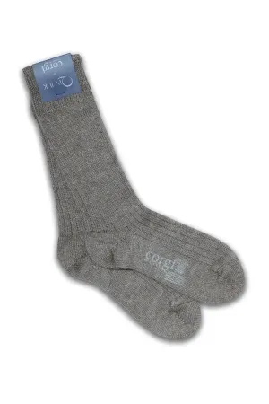 Corgi Man and Woman Qiviuk Socks, Merino & Silk