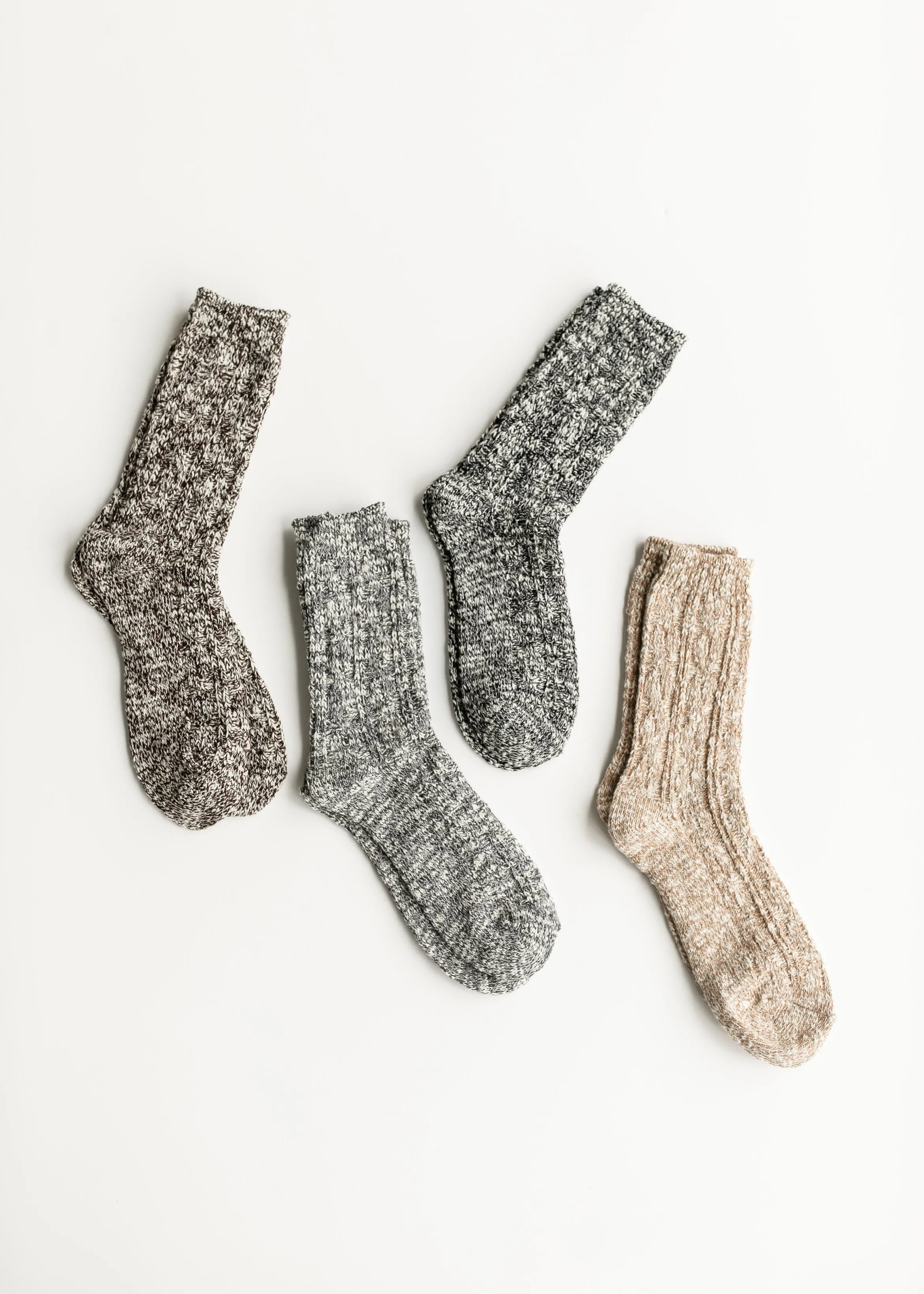 Cotton Blend Crew Socks