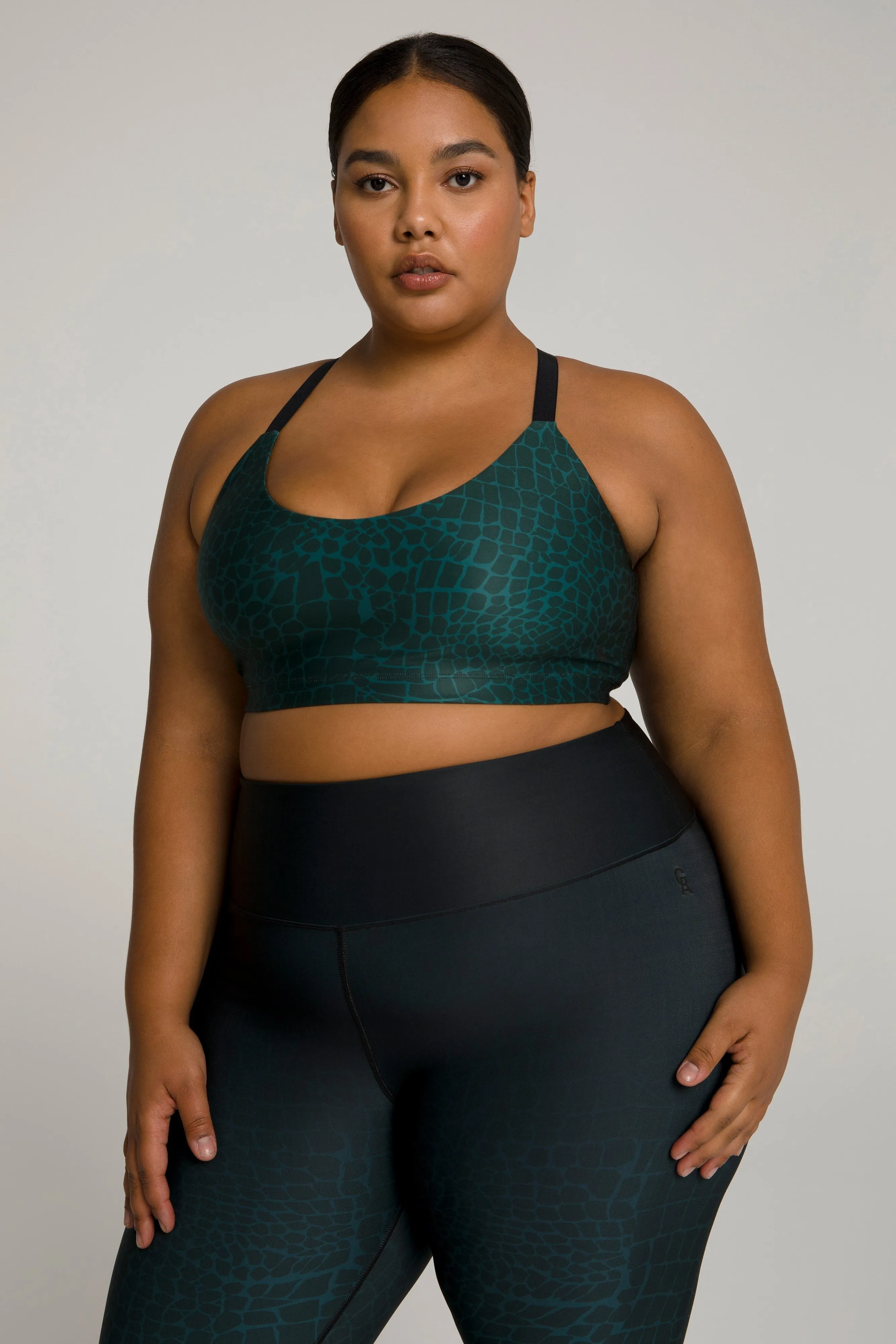 CROC TRIPLE BACK BRA | EMERALD CROC002