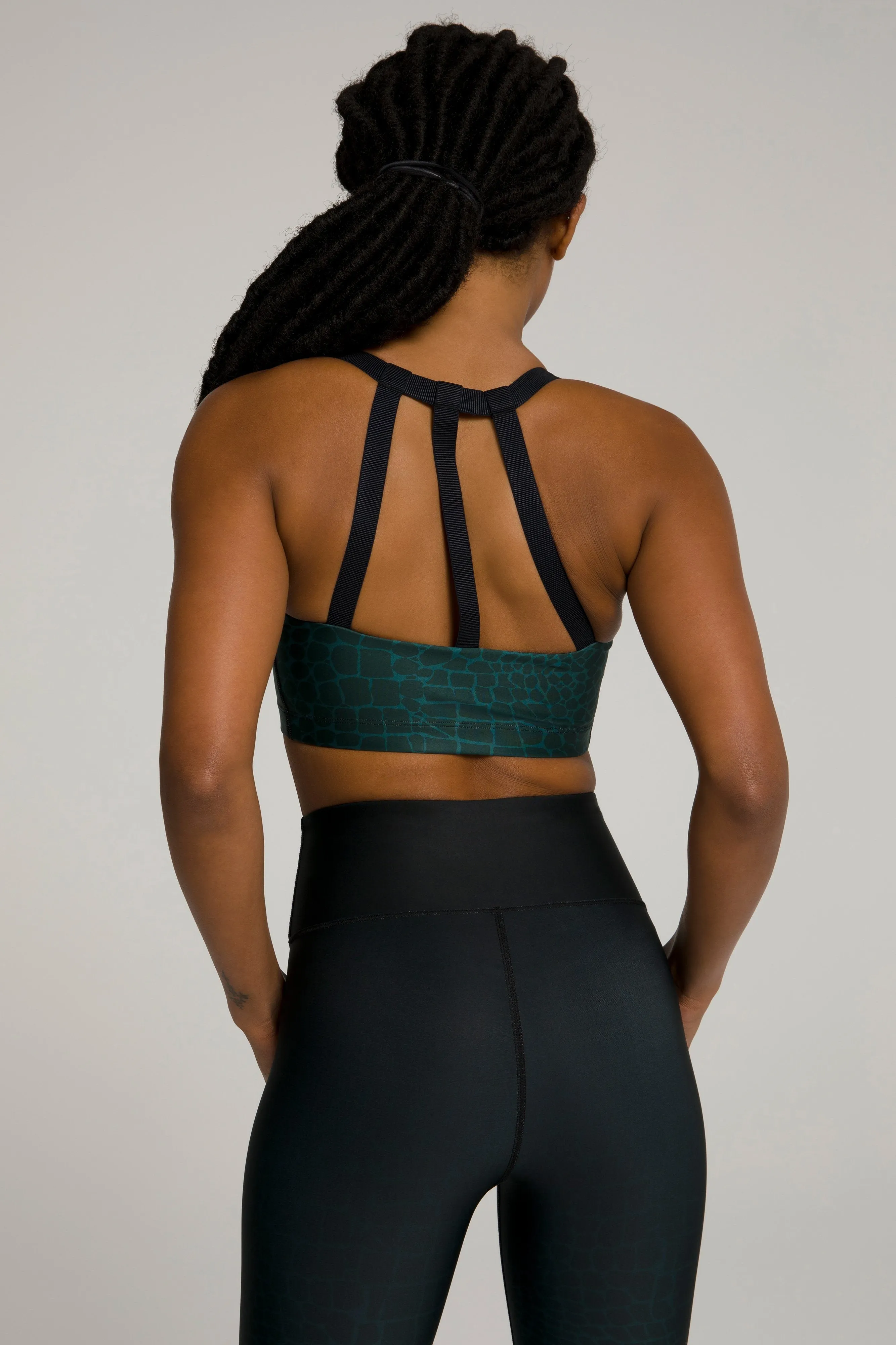 CROC TRIPLE BACK BRA | EMERALD CROC002