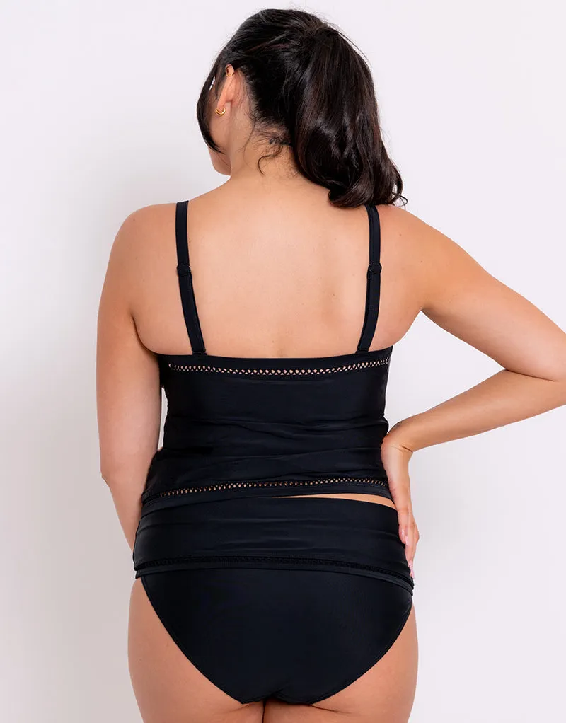 Curvy Kate First Class Plunge Tankini Multiway Top Black