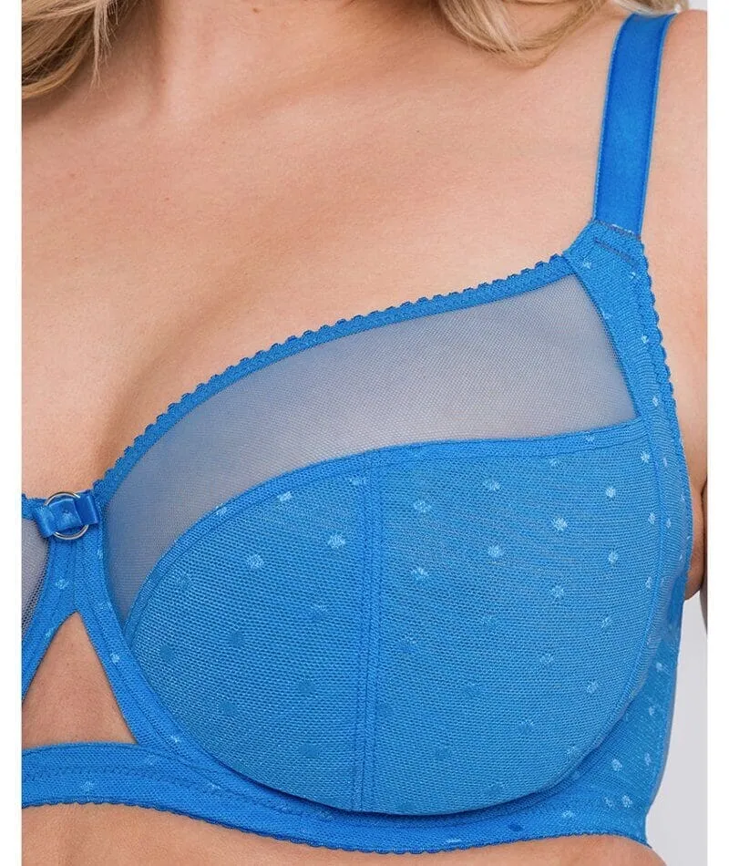 Curvy Kate Victory Polka Balcony Bra - Blue