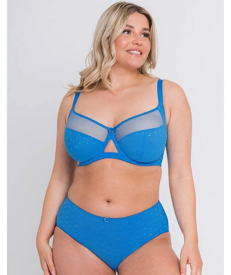 Curvy Kate Victory Polka Balcony Bra - Blue