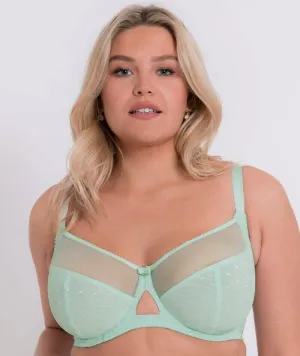 Curvy Kate Victory Polka Balcony Bra - Mint