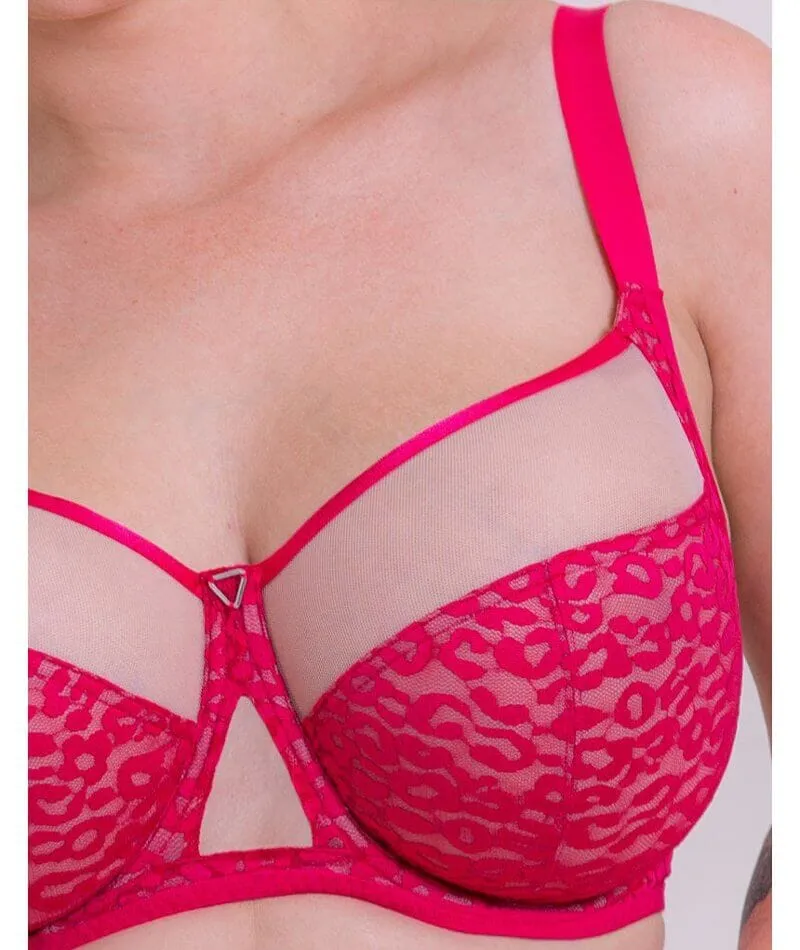 Curvy Kate Victory Wild Balcony Bra - Hot Pink/ Blush