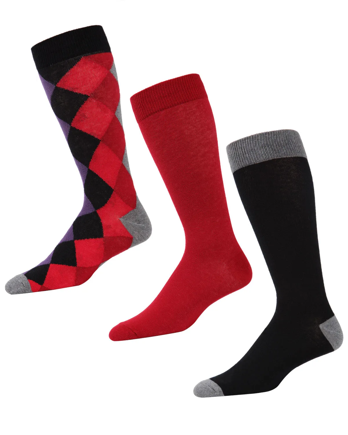 Diamondlap Cotton Blend Crew Sock 3 Pack