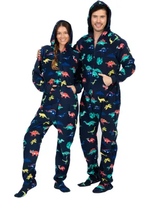 Dinosaur Kingdom Adult Hoodie Fleece Onesie