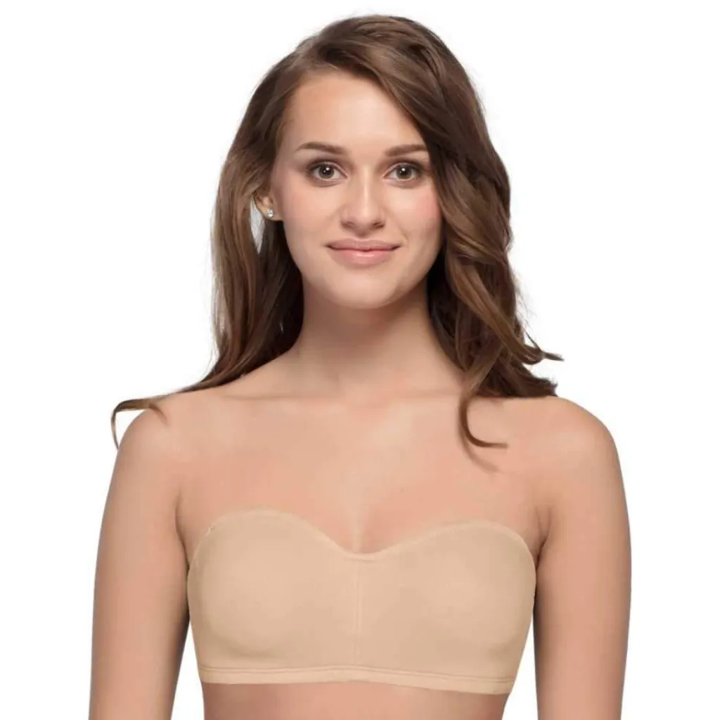 Enamor-A019 Perfect Shaping Wirefree Cotton Strapless Bra Non-Padded Full Coverage