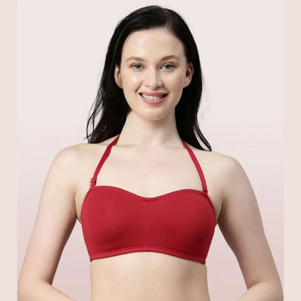 Enamor-A019 Perfect Shaping Wirefree Cotton Strapless Bra Non-Padded Full Coverage