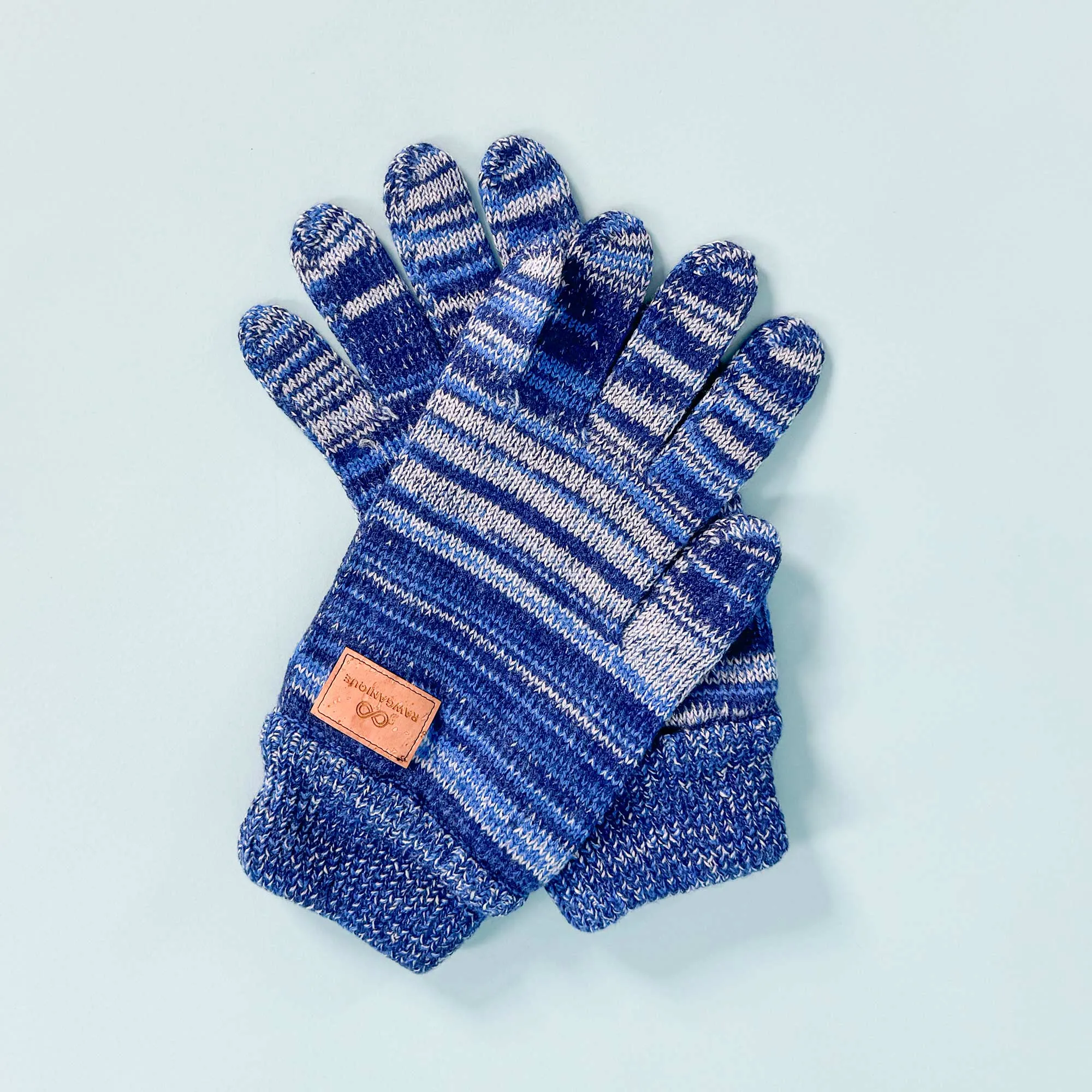 FINLAND Elastic-free Warm 100% Organic Merino Wool Gloves (No Latex, No Polyester, No polyamide, No Nylon, No Plastic, No Synthetics) (100% Biodegradable)