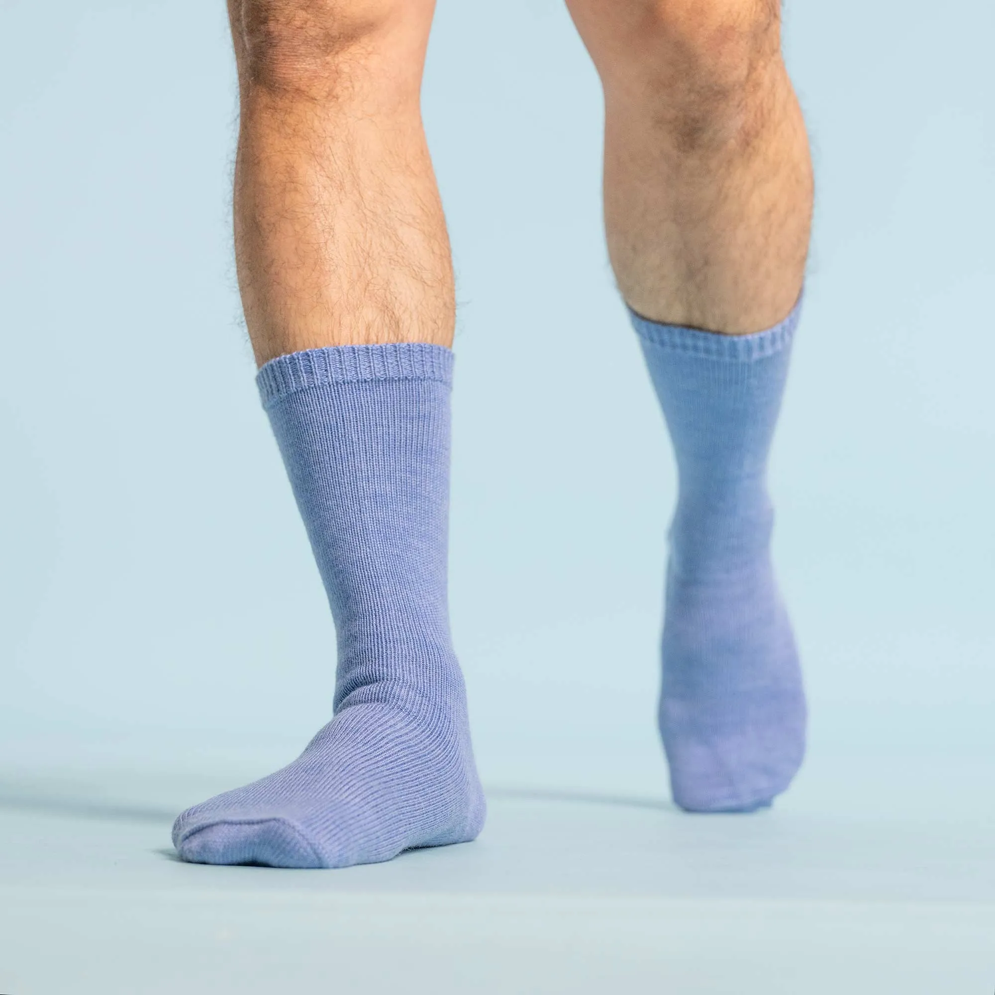 GLACIERS Elastic-Free 3-Ply 100% Organic Merino Wool Crew Socks (No Polyester, No Latex, No Spandex, No Nylon, No Polyamide, No Plastic) (100% Biodegradable)