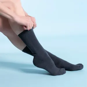 GLACIERS Elastic-Free 3-Ply 100% Organic Merino Wool Crew Socks (No Polyester, No Latex, No Spandex, No Nylon, No Polyamide, No Plastic) (100% Biodegradable)