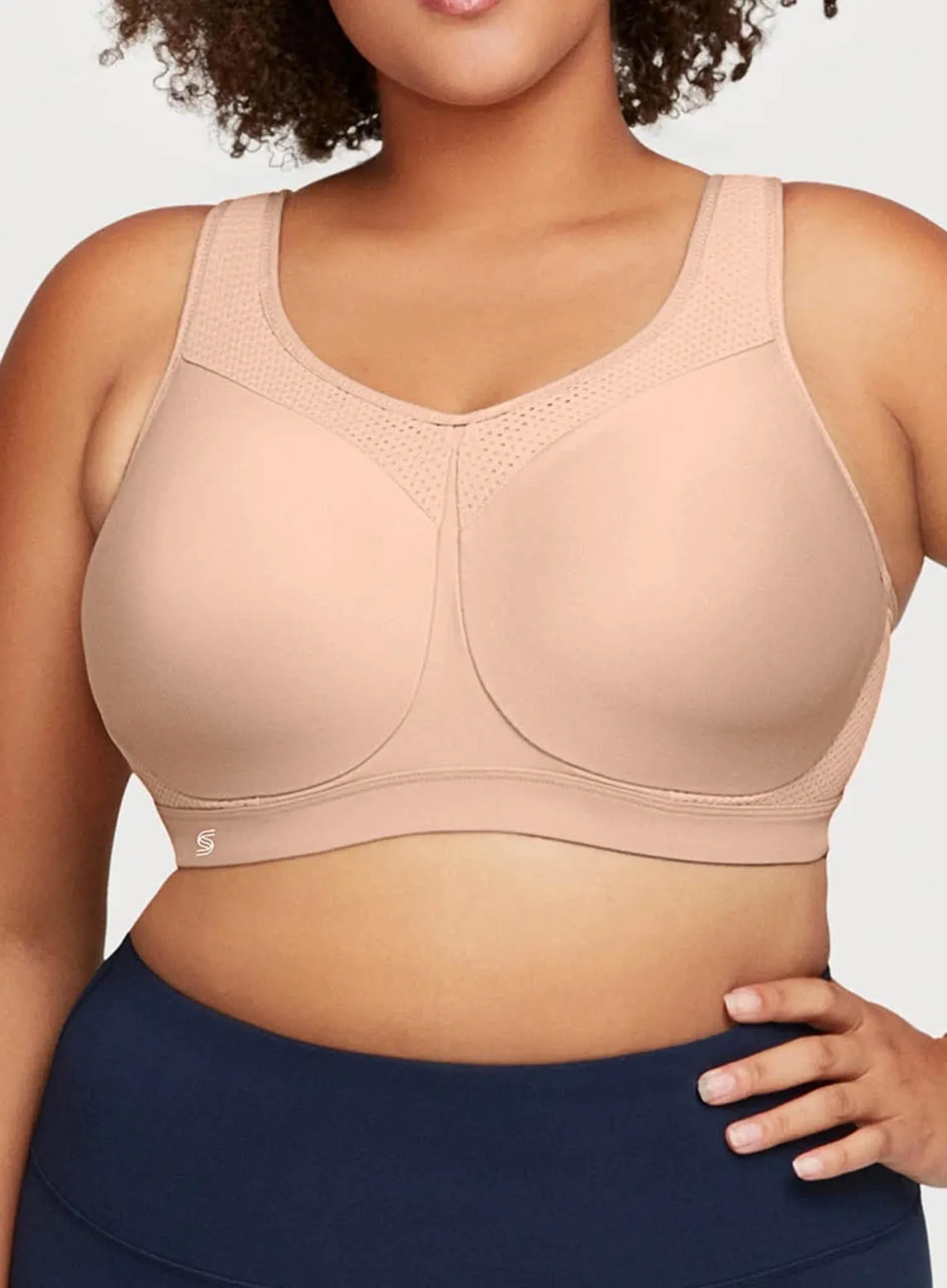 Glamorise: No Limits High Support Underwire Sports Bra Cafe