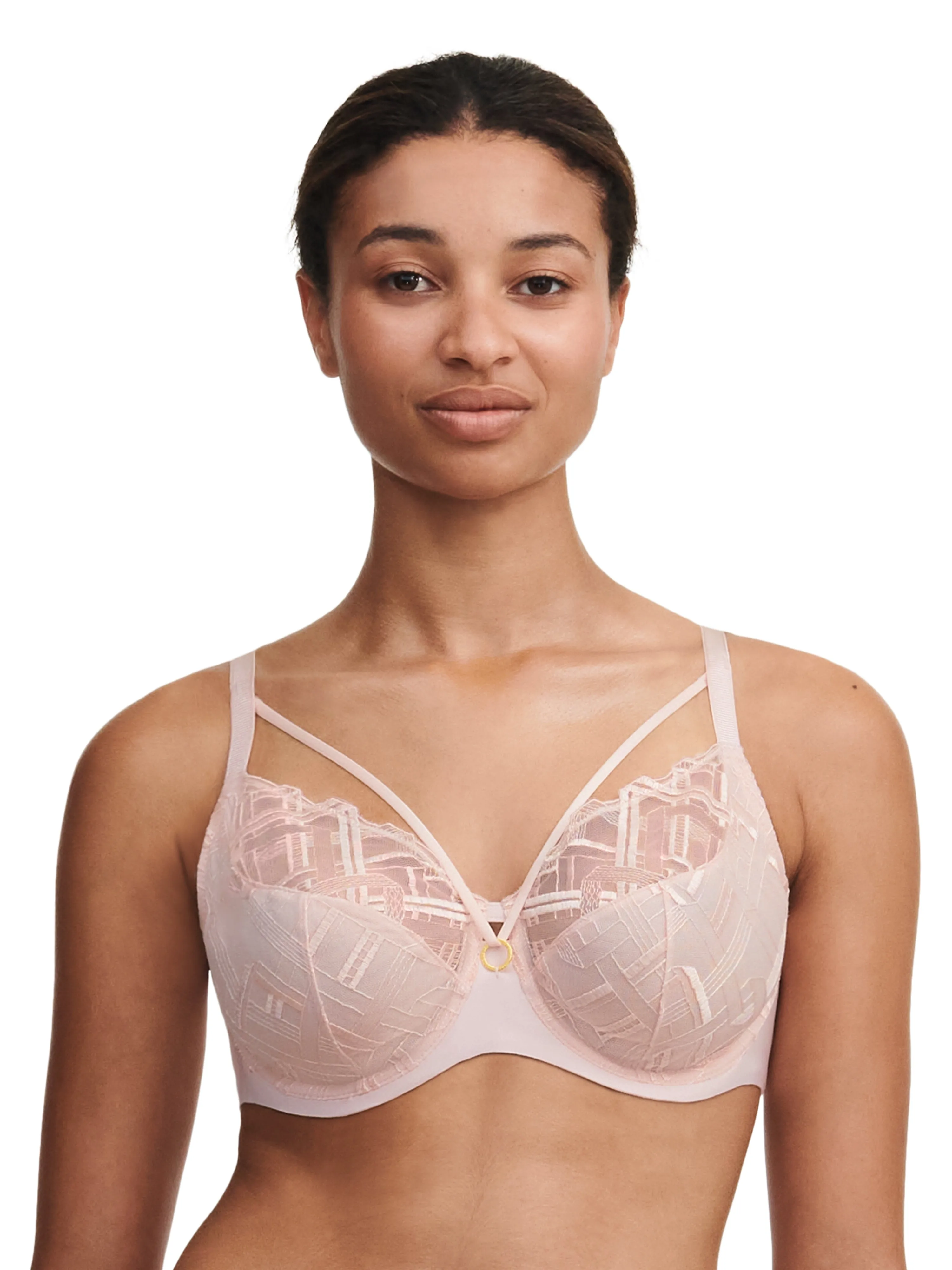 Graphic Support Full Coverage Bra In Taffeta Pink - Chantelle