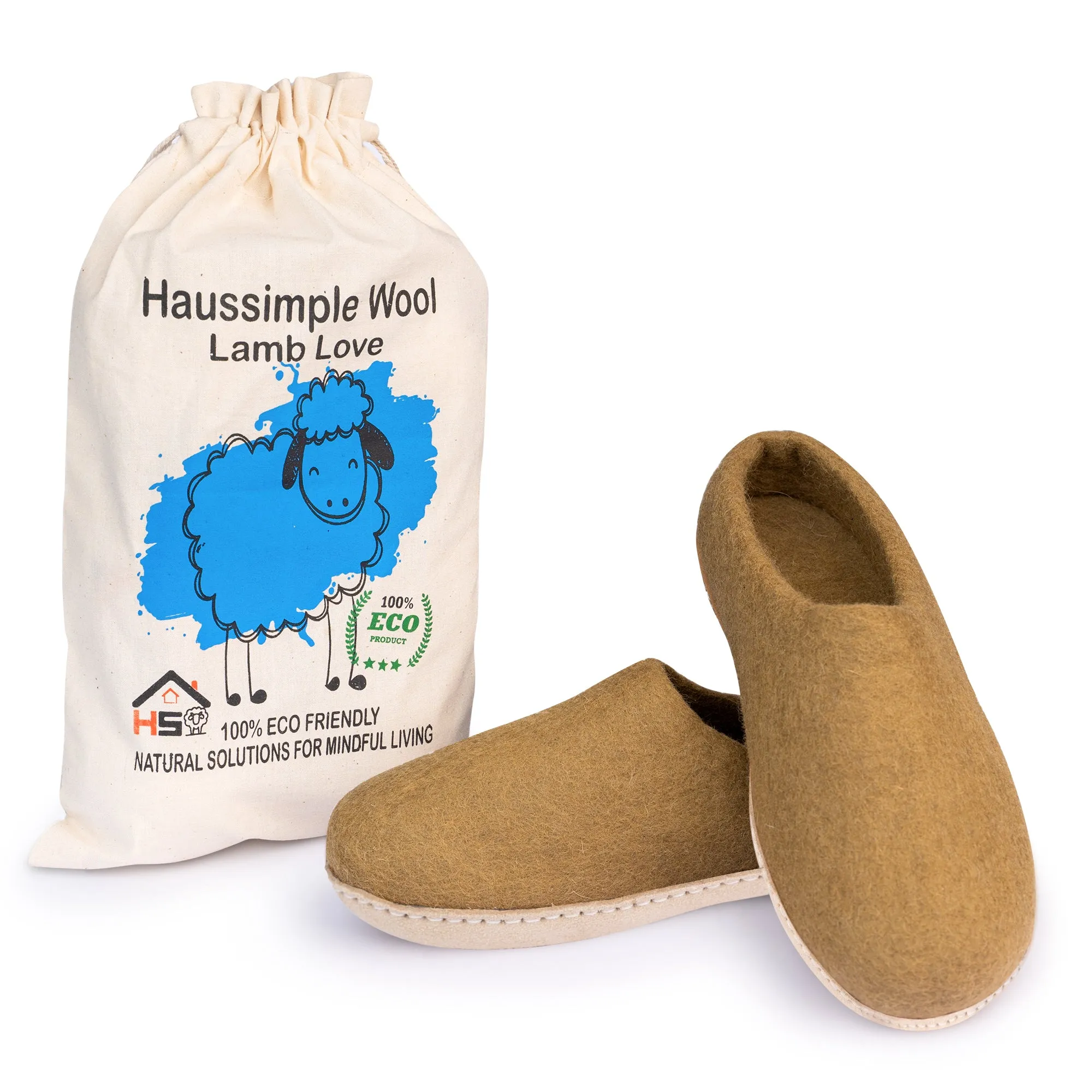 HaussimpleWool Cozy Unisex Indoor Wool Slippers