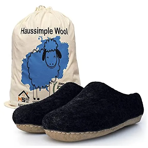 HaussimpleWool Cozy Unisex Indoor Wool Slippers