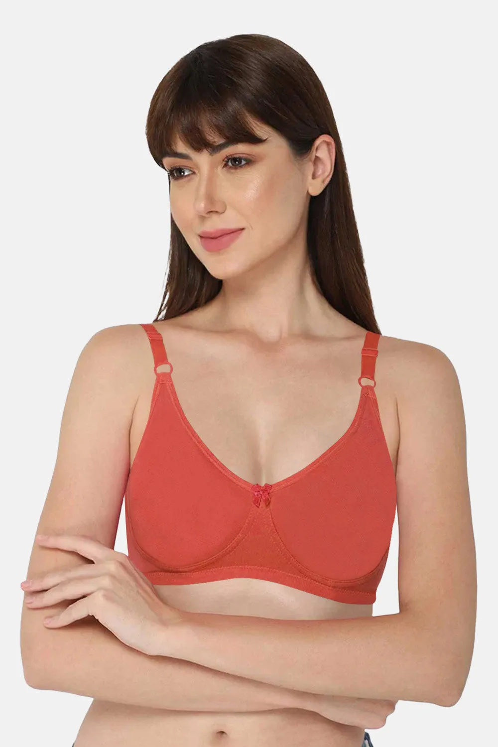 High Coverage Non-Wired Non-Padded Intimacy T-shirt Saree Bra - ES02 - Bright Shade