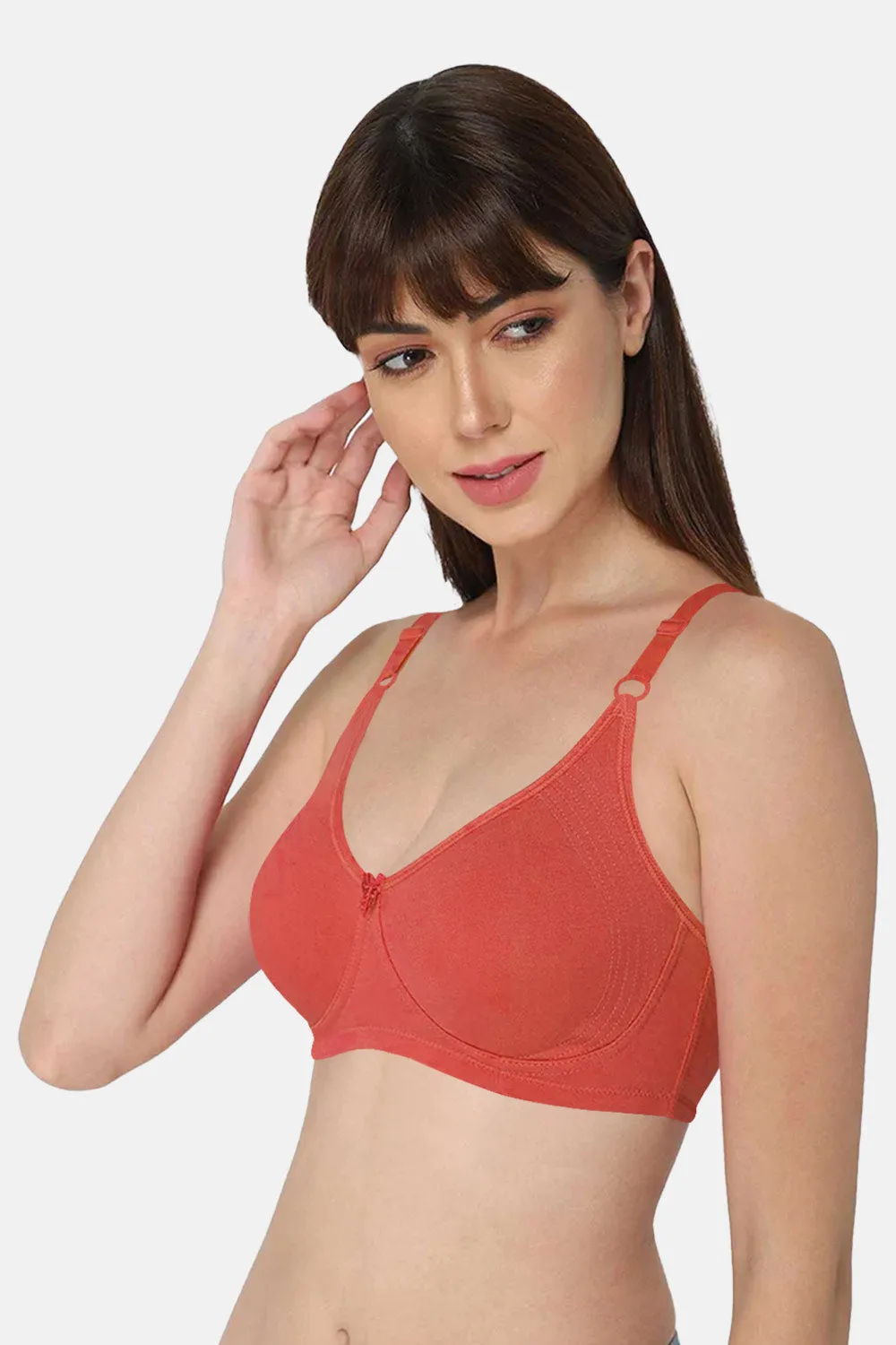 High Coverage Non-Wired Non-Padded Intimacy T-shirt Saree Bra - ES02 - Bright Shade